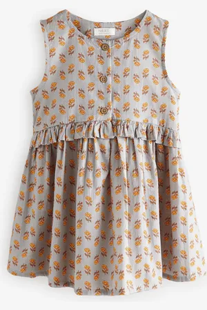 Next Sleeveless Peplum 100% Cotton Dress (3mths-8yrs)5 - 6 år (110 - 116cm)