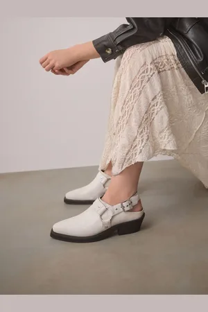 Next Forever Comfort Leather Point Toe Hardware Western Slingback Shoes