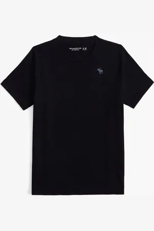 Abercrombie & Fitch Short Sleeve Icon Logo Crew Neck Black T-Shirt7 - 8 år (122 - 128cm)