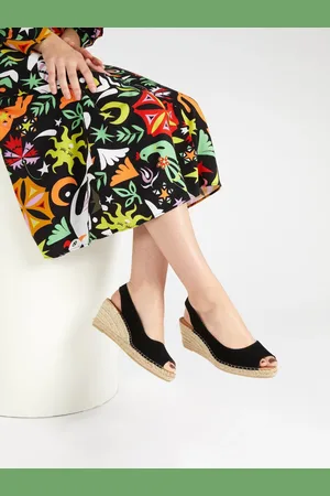 JONES BOOTMAKER Sort Rosanna Slingback Wedges