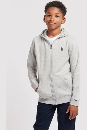 U.S. Polo Assn. U. S. Polo Assn. Boys 100% Cotton Double Horsemen Zip Hoodie12 - 13 år (152 - 158cm)