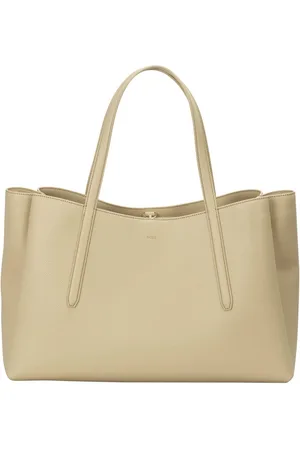 HUGO BOSS Double B Monogram Grained Faux-Leather Tote BagEn