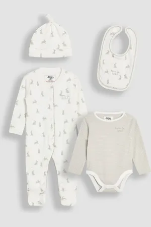 JoJo Maman Bébé Baby 100% Cotton 4-Piece Gifting Set7480cm