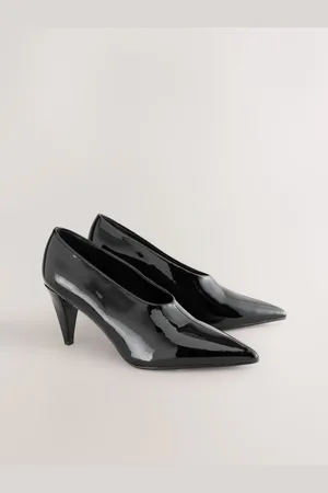 Next Forever Comfort Patent Point Toe High Cut Cone Heel Courts
