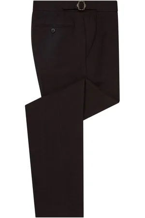 Remus Slim Leg Linen-Blend Formal Trousers34r