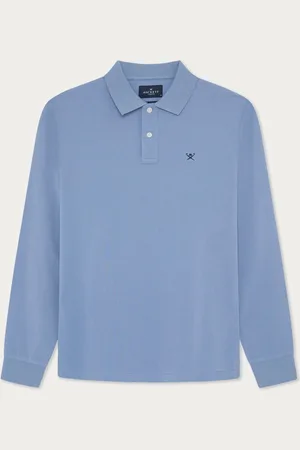 Hackett London Men Blue 100% Cotton Polo ShirtXL