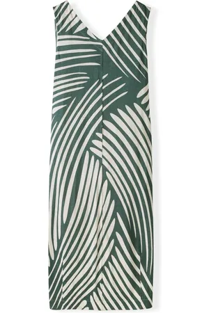 CELTIC & CO. Blå Slub Jersey 100% Bomuld Midi Kjole