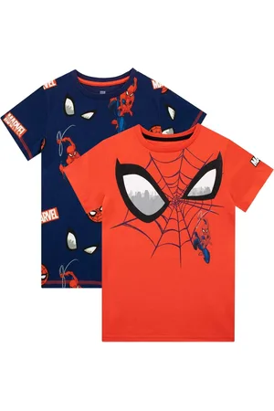 Character 100% Cotton Spider-Man 2 Multipack Short Sleeve T-Shirt9 - 10 år (134 - 140cm)