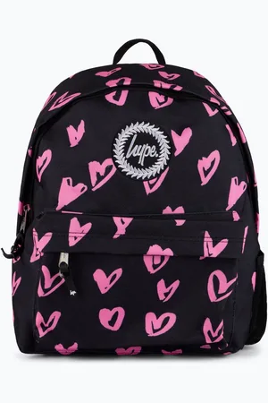 Hype . Unisex Scribble Hearts Black Backpacken