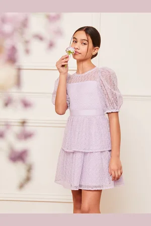 Lipsy London Lace Pufærme Occasion Kjole (2-16år)16 år (176cm)