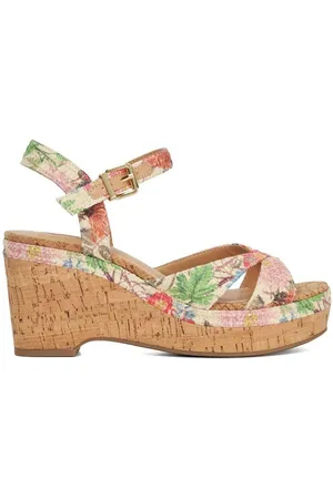 Dune Kelulu Cork Cross Wrap Wedge Sandalseu37