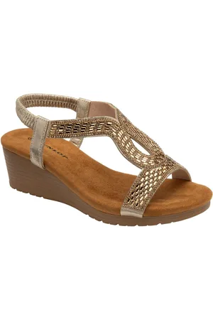 Dunlop Tear-Drop Wedge Elasticated Sandalseu39