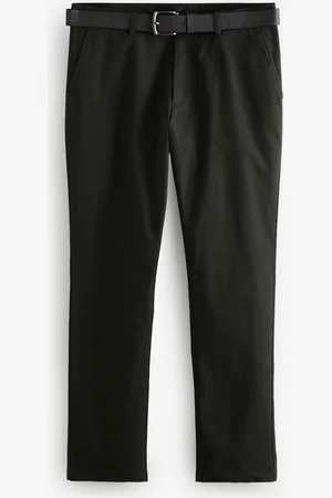 Next Soft Touch Belted Textured Stretch Chinos Trousers38B x 33L (UK 38 L)
