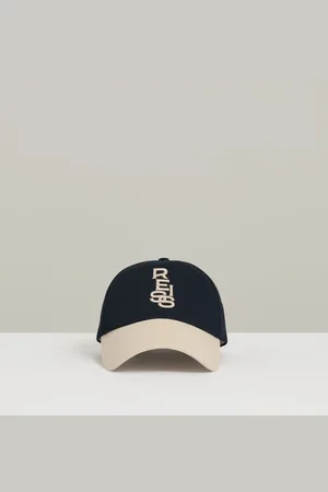 Reiss Jaxon Cotton Contrast-Peak Logo Baseball Caponesize