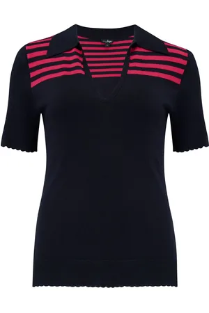 Pour Moi Roma Half Sleeve Stripe Knit Top44