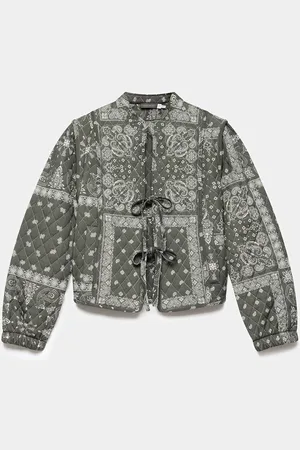 mint&berry Print Quilted Jacketmedium