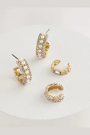 Next Sparkle Hoop Earrings And Ear Cuffs Packen