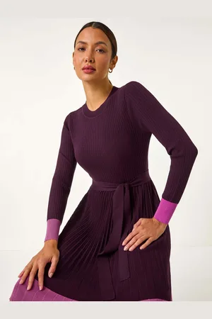 Roman Contrast Border Knitted Stretch Dress42