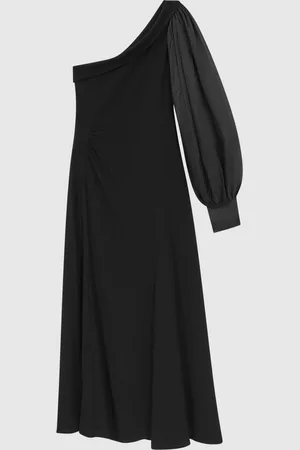 Reiss Maeve One-Soulder Blouson Sleeve Midi Kjole36