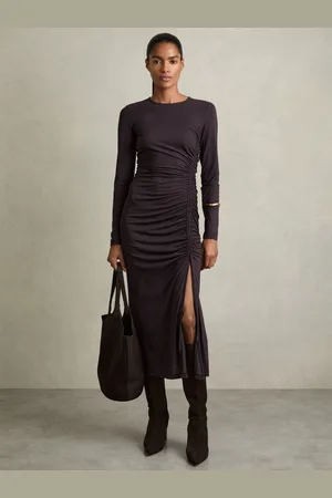 Reiss Rosie Jersey Ruched Midi Kjole40