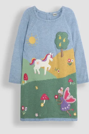 JoJo Maman Bébé Scene Knitted Dress6 - 12 måneder (68 - 80cm)