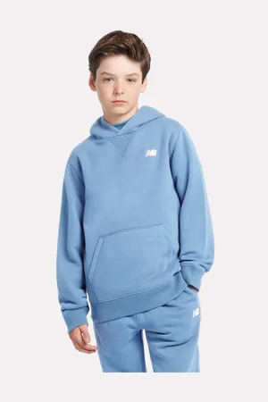 New Balance Lille Drenge Brush Back Logo Hættetrøje7 - 8 år (122 - 128cm)