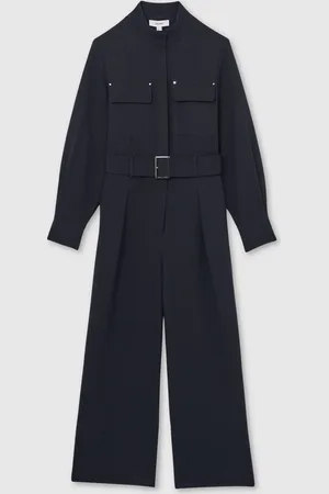 Reiss Kaia Tailored Wide Leg Utility Jumpsuit40
