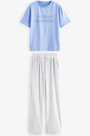 Next Short Sleeve and Fleece Bottom Pyjamas38 Høj