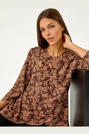Roman Stretch Floral Print Wrap Tunic48