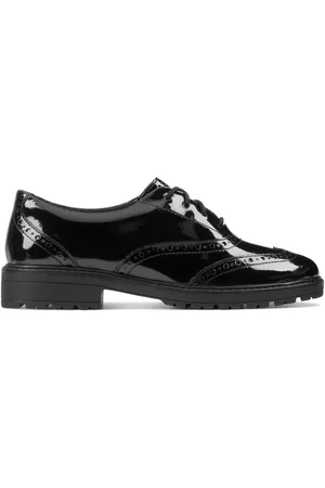 Clarks Patent Loxham Brogue ungdomssko