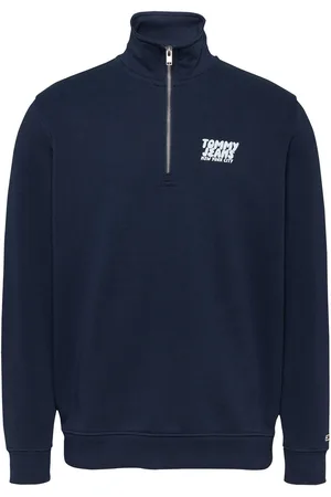 Tommy Hilfiger Regular Fit Mock Neck Quarter Zip 100% Cotton Sweatshirtlarge