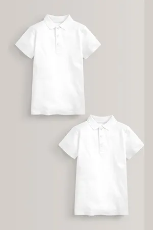 Next Easy Fastening School 100% Bomuld Polo Shirts 2 Pakke (3-16år)4 år (104cm)