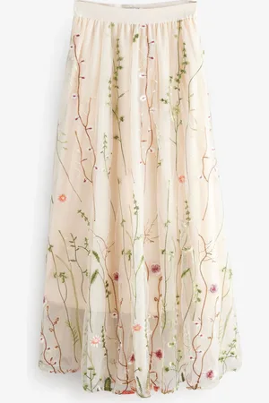 Next Broderet Mesh Tulle Boho Maxi Nederdele34 R