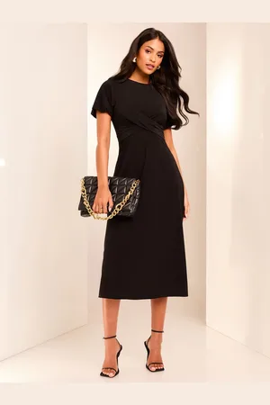 Lipsy London Cross Front Underbust Jersey Midi Kjole44