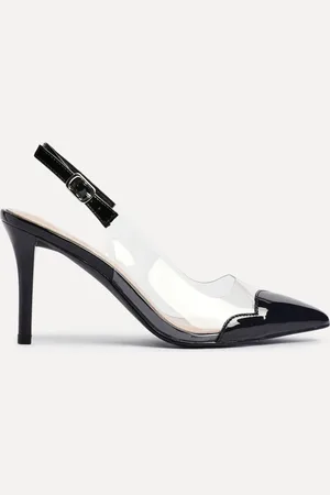 Linzi Nolita Perspex And Patent Mix Slingback Court Heels