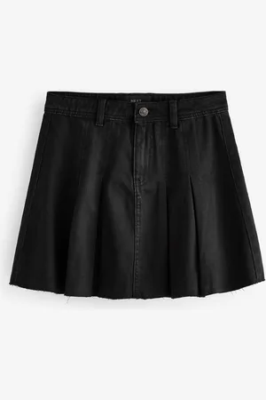 Next 100% Bomuld Plisseret Denim Mini Nederdele40