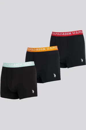 U.S. Polo Assn. U. S. Polo Assn. Contrast Stripe Mens Boxer Shorts 3 PackM