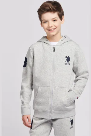 U.S. Polo Assn. U. S. Polo Assn. Boys 100% Cotton Player 3 Zip Hoodie14 - 15 år (164 - 170cm)