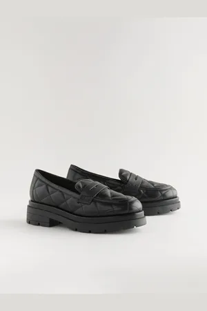 Next Forever Comfort Læder Quiltet Chunky Hyttesko
