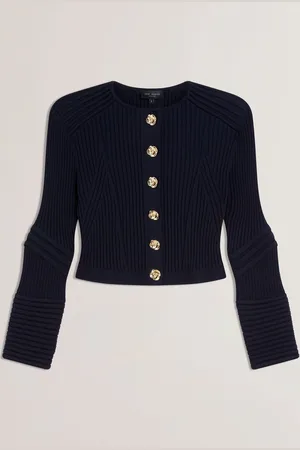 Ted Baker Dayyzi-Long Sleeve Crop Knit Cardigan38