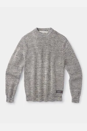 Aubin Gul Martin Ribbed Crew 100% Bomuld TrøjeStor