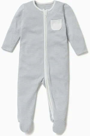 Mori Organic Cotton & Bamboo Clever Zip Up SleepsuitOp til 3 måneder (50 - 62cm)
