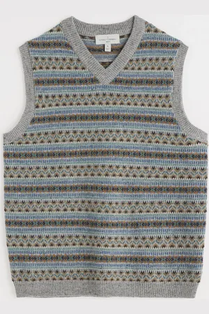 Seasalt Cornwall Mens Fairisle Pattern Walt VestL