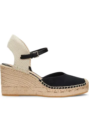Ralph Lauren Robby Contrast Wedge Espadrille Sandalseu38