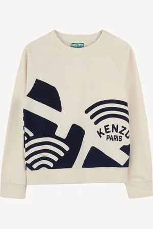 Kenzo Large Natural Long Sleeve Logo Sweatshirt14 år (164cm)