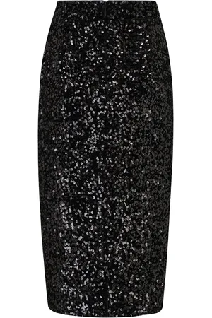 Pour Moi Selena Velvet Pailletter Midi Skirt46