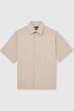 Reiss Coupe Floral Print Jacquard Short Sleeve Shirtlarge