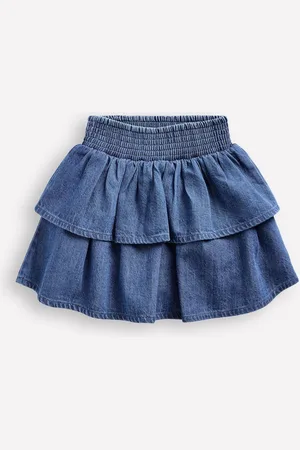 Boden Tiered Woven 100% Cotton Skirt3 - 4 år (98 - 104cm)
