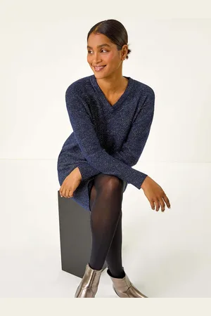 Roman Sequin Detail Stretch Jumper Dress38