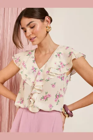 Friends Like These Kortærmet Flæsekant Bluse36